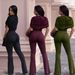 Women's Clothing Elegant Slim Fit Jumpsuit Fashion Solid Color Wide Leg C7651 European American Style_ecoleips.com