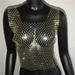 y2k Sexy Mesh Crop Tops For Women 2025 Summer Rhinestones Fashion Party See Through Fishnet Tank Hollow Out Backless Top New_ecoleips.com
