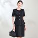 Elegant Style Two Piece Suit Skirt Set Sophisticated Professional Women's Beautician Clothing_ecoleips.com
