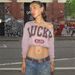 Women's Clothing Autumn And Winter New Personalized Letter Printing Casual Oblique Shoulder Loose Navel Baring Long Sleeved T Shirt_ecoleips.com