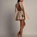 K Women's New Fashionable Backless Short Dress With Waist Cinching For Slim Fit_ecoleips.com