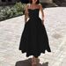 2026 Spring New Women's Clothing Temperament Elegant Retro Waist Slim Suspender Dress_ecoleips.com