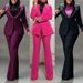 Women's High-quality Handmade Pearl Long-sleeved Slim-fit Stretch Suit Two-piece Suit For Commuting And Parties_ecoleips.com