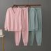 Women's Autumn Winter Casual Two Piece Set Sweater Pullover Harem Pants Suit Style_ecoleips.com