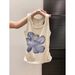 Stylish Gradient Orchid Print Camisole For Women, Summer Outerwear, Anti-exposure, Slim-fit, With A Racerback Design_ecoleips.com