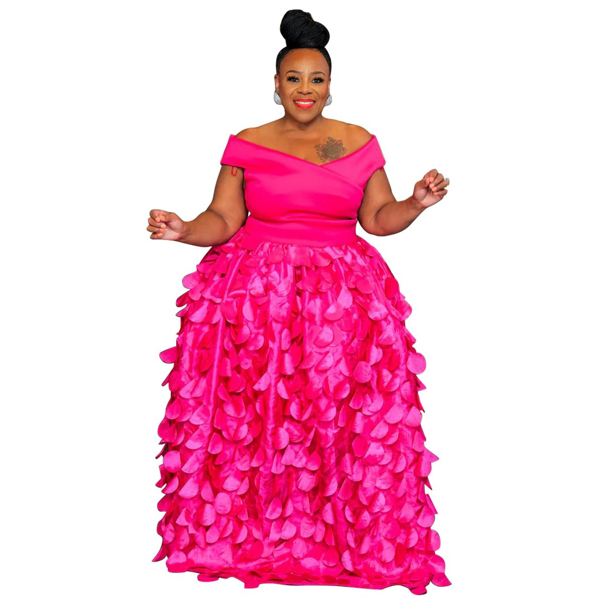 Women's Clothing Plus Size Dress High Waist Slim Temperament Banquet Evening Dress_ecoleips.com