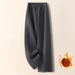 K New Narrow Leg Wide Leg Pants For Women, Thickened High Waist, Comfortable Drop Feel, Casual Glutinous Rice Straight Leg Pants_ecoleips.com