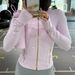 Women's Silver Zip-Up Cropped Jacket Slim Fit Breathable Lightweight Yoga Running Sun Protection Athletic Outerwear Polyester_ecoleips.com