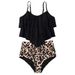 Verve 2025 New Two-Piece Swimsuit For Women Sexy Leopard Print High-Waisted Strap Vacation Style Bikini_ecoleips.com
