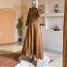 Verve 2025 Spring/Summer New Muslim Fashion Casual Long Sleeve Shirt And Skirt Set_ecoleips.com