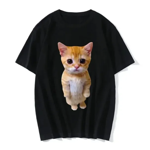 Funny Cat 3D Print Women Casual Oversized T-Shirt Women Men Harajuku T Shirts Girl Boy Casual Fashion Clothes_ecoleips.com