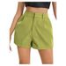 High-Waisted Wide-Leg Linen Shorts With Pockets - Flowy Casual Summer Shorts For Women, Comfortable Elastic Waistband, Loose Fit Trousers_ecoleips.com