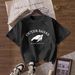 Women's Casual Round Neck Short Sleeve T-Shirt Multi-Color American Style Simple Fashionable Sports Top Solid Printed Loose Fit_ecoleips.com