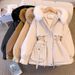 Women's Clothing Parker Women's New Plus Velvet Solid Color Warm Cotton Coat Loose Coat Thick Winter Fur Collar Cotton Coat_ecoleips.com