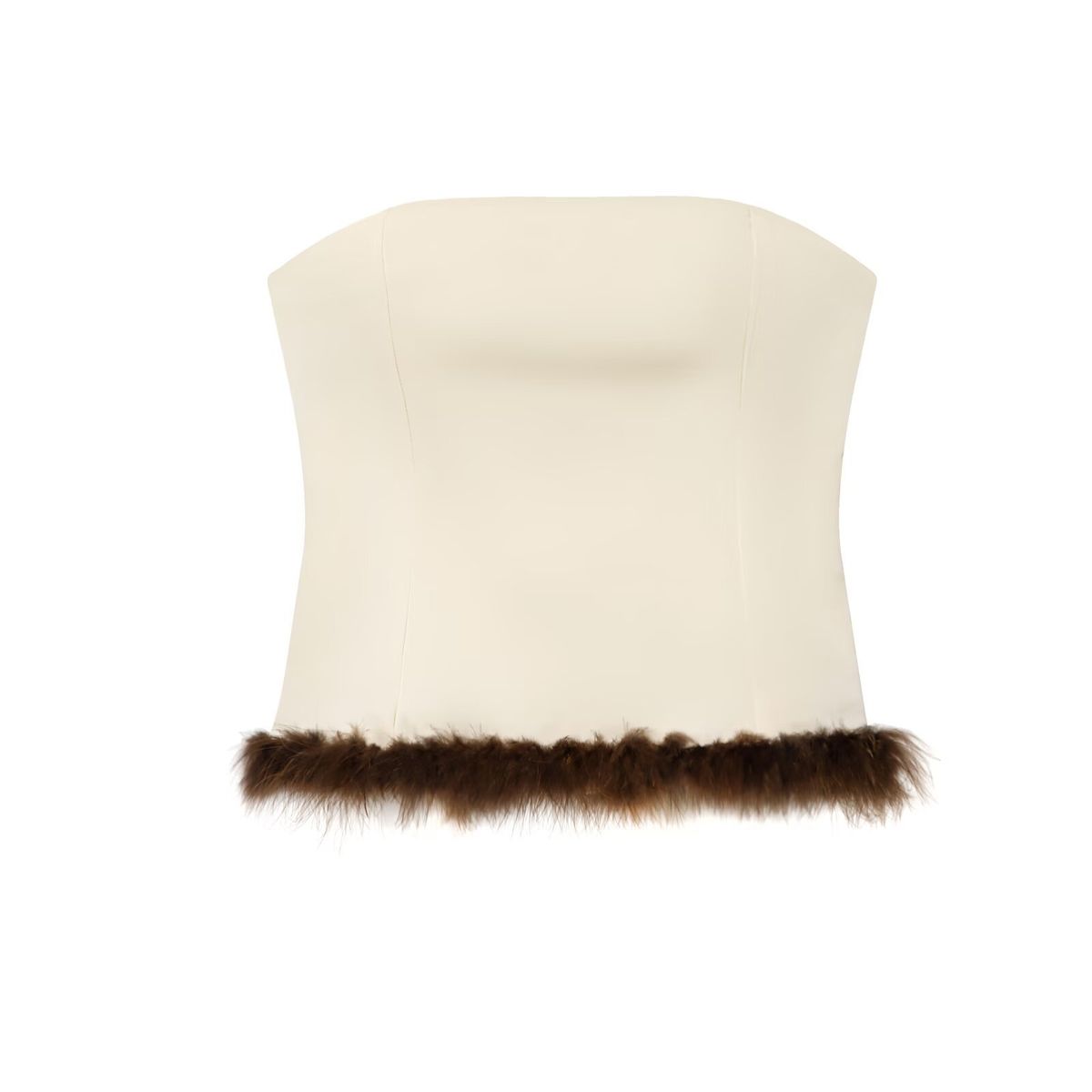 Aria Basics Aria Basics Foreign Trade 2026 Spring New Women's Clothing European And American Style Sexy Fashionable Feathered Tube Top 4772117_ecoleips.com