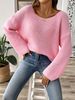 Women's Off-Shoulder Sweater Top Loose Fit Bell Sleeve Knit Pullover Casual Chic Streetwear_ecoleips.com