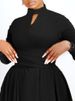 K Women's New Fashion Temperament Pleated Plus Size Big Skirt Dress_ecoleips.com