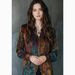 Aria Basics Aria Basics Cross-border 2025 European American New Casual Long-Sleeve Buttoned Shirt With Vintage Floral Print And Painted Design_ecoleips.com