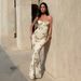 Women's Style Backless Tie Dress Slim Fit Sexy Long Skirt Summer New Arrival INS Temperament_ecoleips.com