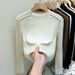 2025 Three Dimensional Line Like Brushed Thin Velvet Base, Women's Autumn And Winter New Style, Slimming Thread Cotton Long_ecoleips.com