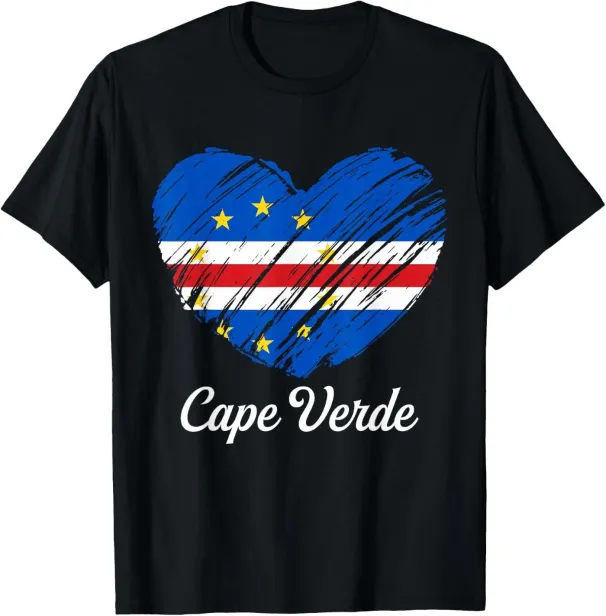 Women's T-Shirts Verde Flag Pride Cape Verdean Heart Roots Women Kids T-Shirt_ecoleips.com