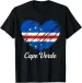 Women's T-Shirts Verde Flag Pride Cape Verdean Heart Roots Women Kids T-Shirt_ecoleips.com