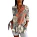 Women's Summer New Trendy Seven-Sleeve Animal Pattern Print 3D Shirt_ecoleips.com