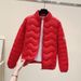 girl Girl Girl Lightweight Down For Women 2023 New Autumn Winter Loose Short Korean Style Small Cotton Coat Workwear Jacket_ecoleips.com