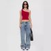 Women's Clothing sexy elastic contrast vest contrast edge oblique shoulder suspenders slim fit top for women_ecoleips.com