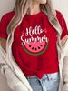 Oversized Love Print T-Shirt – Soft Milk Silk Crewneck Tee For Women & Men (S-XL, Cherry Red, Unisex Casual Top)_ecoleips.com