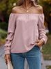 Verve 2025 Women's Fashion Autumn Winter New Off-Shoulder Knot Long Sleeve Shirt_ecoleips.com