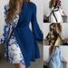 2024 Trendy Women's Summer Style Elegance One Piece Color Block Lace Up Dress_ecoleips.com