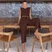 Summer Shoulder Pad Sleeveless Top And Long Pants Two-Piece Casual Fashion Cotton Linen Women's Set_ecoleips.com