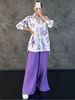 Women's Clothing Summer Women's Casual Printed Shirt High Waist Split Wide Leg Pants Suit_ecoleips.com