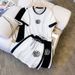 Women's Clothing Women's Solid Color Short Sleeve Top And Sweatpants Set Spring Autumn Style Two-Piece Casual Sports Outfit_ecoleips.com