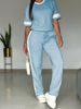 Women's Casual Sports Fashionable Clothing Set European American Style Muslim Dress_ecoleips.com
