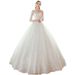 Women's Clothing Korean Style Bridal Dress New Round Neck Long Sleeve Fairy Dream Light Tulle Skirt Wedding Gown For Spring_ecoleips.com