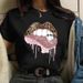 Cross-border Fashion For Spring And Summer, Stylish Letter-print Colorful Lips Plus-size Women's Clothing_ecoleips.com