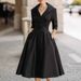 Women's Long Sleeve Maxi Dress Elegant Slimming Waist Formal Independent Station Clothing_ecoleips.com