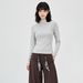 Half Turtleneck Long-sleeved T-shirt With Loose And Thin Small Stand-up Neck Bottoming Shirt For Women_ecoleips.com