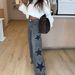 Women's Fashion Casual Straight Leg Jeans Five Pointed Star Detail Loose Fit European American Style_ecoleips.com
