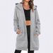 Mid-Length Zip-Up Hoodie – Women’s Fleece-Lined Winter Sweatshirt (Dark Blue/Light Gray/Dark Gray, XS-XXL)_ecoleips.com