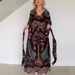 2026 European And American Women's Clothing Independent Brand Lace-up Ethnic Bohemian Chiffon Dress_ecoleips.com