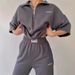 Women's Clothing New Printed T Shirt Lapel Loose Short Sleeved Top Spliced Trousers Suit_ecoleips.com