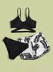 K New Fashionable And Sexy Bikini Three Piece Women's Swimsuit Set_ecoleips.com