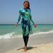 Women's Clothing Long Sleeve Women's Swimsuit With Midi Skirt Conservative Style Polyester Fabric Underwater Sports Suitable For All Ages_ecoleips.com