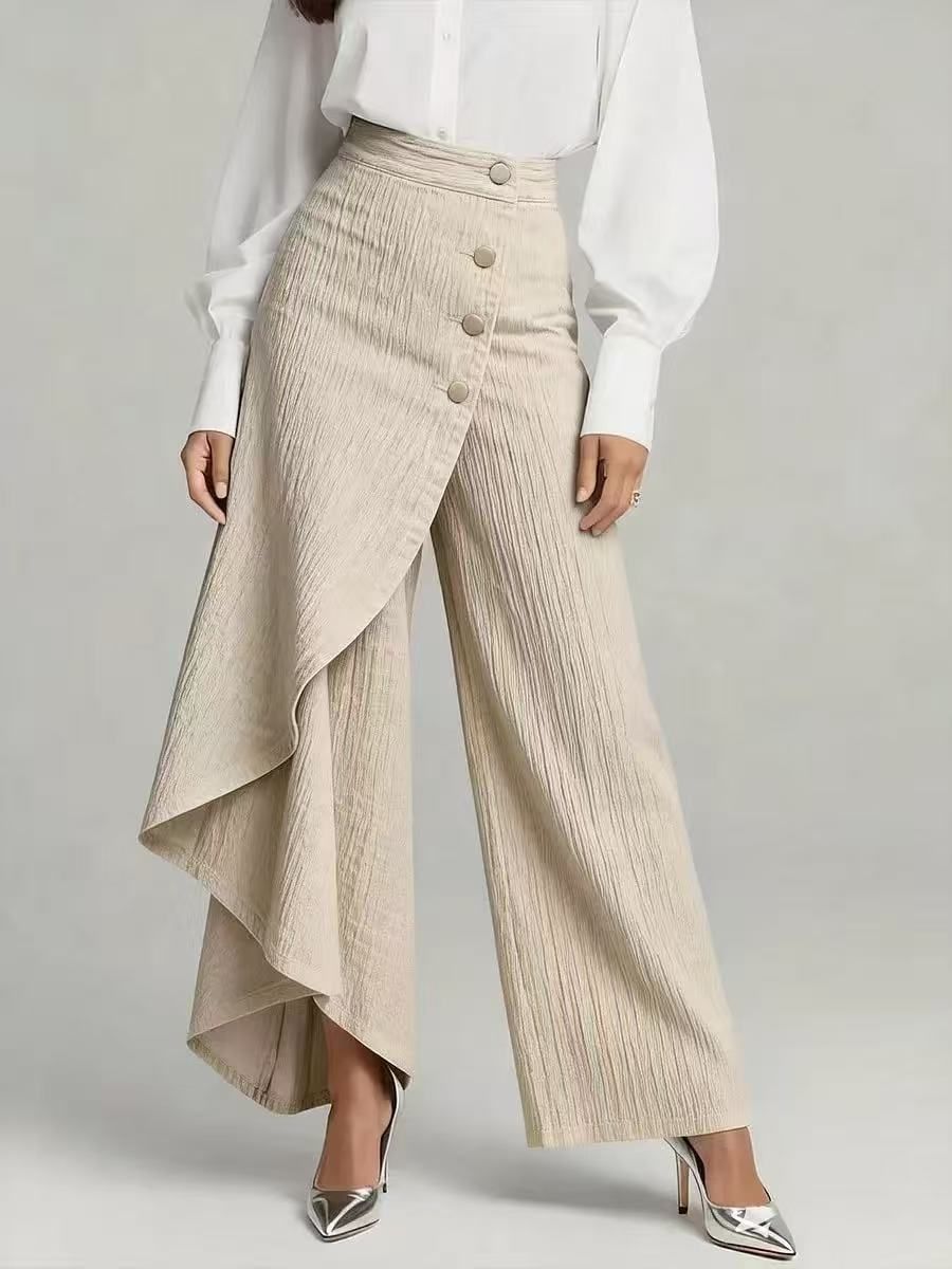 Women's Clothing Women's Long Hem Solid Color Casual Denim Print Button Down Leggings For Formal & Casual For Women_ecoleips.com