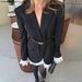 Elegant Long-Sleeve Blazer Dress – Women’S Office-To-Evening Lace Trim Dress (Polyester, Notched Lapel, Fall/Winter Staple)_ecoleips.com