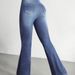 Women's High-Waisted Stretchy Flared Jeans Retro Vintage Denim Pants With Tummy Control For Casual & Daily Wear (Blue, Sizes 26-31)_ecoleips.com