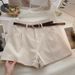 Women's Clothing Casual Shorts Spring Ins Retro Simple Outer Wear High Waist A Wide Leg Pants_ecoleips.com